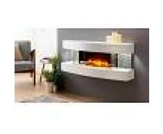 gdegdesign Cheminée électrique blanche décorative lumineuse LED - Lounge