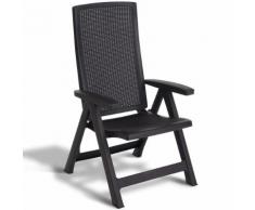 Allibert Chaise de jardin inclinable Montreal Graphite 222971