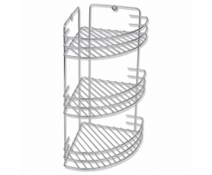 vidaXL Étagère d'angle de salle bain en métal