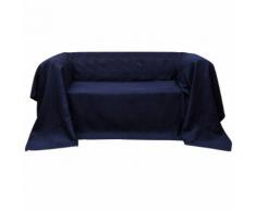 vidaXL Housse Micro-suède de canapé Blue marine 270 x 350 cm