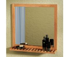 vidaXL Miroir de salle bain Bois noyer massif 60 x 63 cm