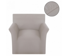 vidaXL housse de canapé en coton jersey extensible beige