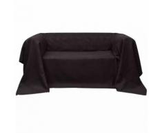 vidaXL Housse Micro-suède de canapé Brun 210 x 280 cm