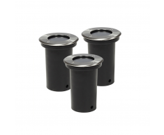 vidaXL Lampe intégrée de jardin 3 pcs Rond