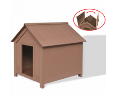vidaXL WPC Niche pour chien 73,5x68x74 cm Bois composite Marron