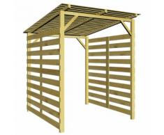 vidaXL Abri de stockage du bois chauffage pour jardin Pin imprégné