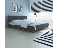 vidaXL Lit 180 x 200 cm Cuir artificiel Gris