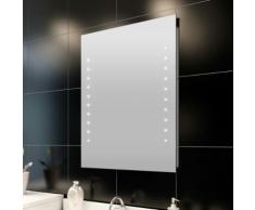 vidaXL Miroir de salle bain avec lumières LED 50 x 60 cm (L H)