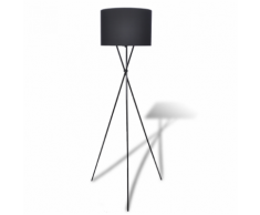 vidaXL Lampe de sol à long trépied Noir