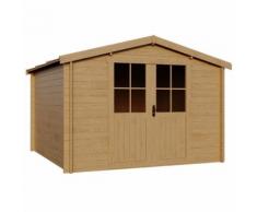 vidaXL Abri de jardin pour bûches bois 28 mm 3,1 x 3 m Bois massif