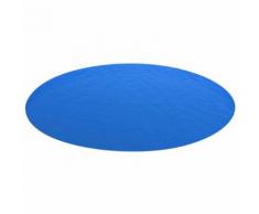 vidaXL Bâche de piscine bleue ronde en PE 549 cm