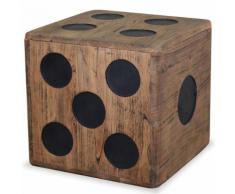 vidaXL Boîte de rangement Bois Mindi 40 x cm Design Dés