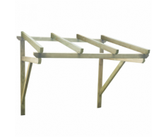 vidaXL Auvent de porte en bois 150 x 100 160 cm