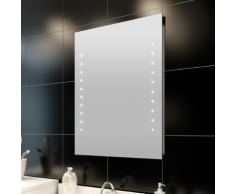 vidaXL Miroir de salle bain avec lumières LED 60 x 80 cm (L H)