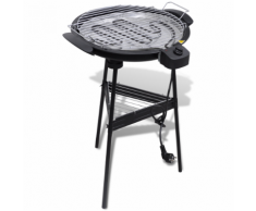 vidaXL Barbecue Electrique Grille Ronde pour Jardin