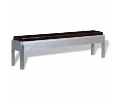 vidaXL Banc d'entrée Cuir véritable 160 x 32 45 cm
