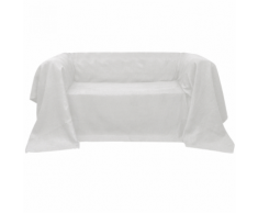 vidaXL Housse Micro-suède de canapé Crème 210 x 280 cm