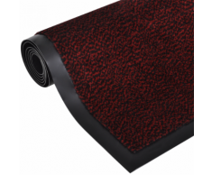 vidaXL Tapis rectangulaire antidérapant 90 x 60 cm Rouge