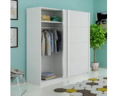 vidaXL Armoire avec 2 portes coulissantes Blanc Mat 200 cm