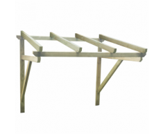 vidaXL Auvent de porte en bois 150 x 160 cm