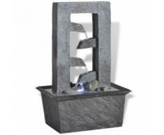 vidaXL Fontaine d'intérieur avec lumière LED Poly-résine