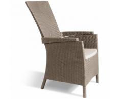 Allibert Chaise de jardin inclinable Vermont Cappuccino 223008