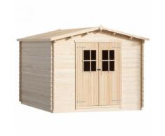 vidaXL Abri de jardin pour bûches bois 34 mm 4 x 3 m Bois massif