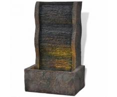 vidaXL Fontaine d'intérieur avec lumière LED Poly-résine