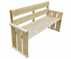 vidaXL Banc de jardin en bois de pin imprégné 160 x 55 x 89 cm