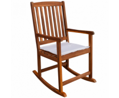vidaXL Chaise à bascule pour jardin en acacia massif