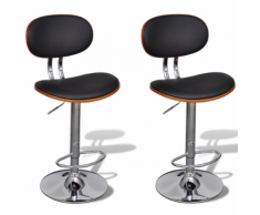 vidaXL Tabouret de bar 2 pcs Cuir synthétique Hauteur réglable