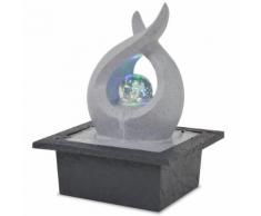 vidaXL Fontaine d'intérieur avec lampe LED Polyrésine