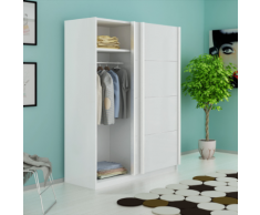 vidaXL Armoire avec 2 portes coulissantes Blanc mat 150 cm