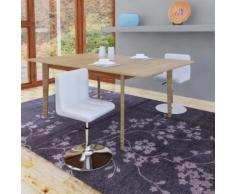 vidaXL Chaise de salle à manger 2 pcs Réglable Blanc