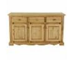 Grenier Alpin Enfilade Pin Massif Rustique 3 Portes + 3 Tiroirs Avec Charnières Bois Farmer - Grenier Alpin