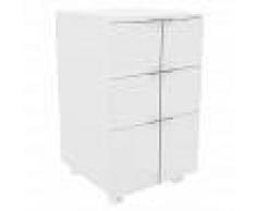 Caemmum Caisson Roulant 3 Tiroirs Blanc Mat