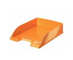 Corbeille à courrier Leitz Wow orange métallisé 35,7x7x25,5 cm - Lot de 5