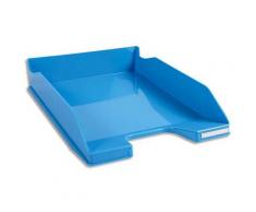 Corbeille à courrier Exacompta Iderama - en polystyrène - L34,7 x H6,5 x P25,5 cm - turquoise glossy - Lot de 6