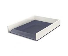 Corbeille à courrier Leitz Dual blanc/gris métallisé - Lot de 4