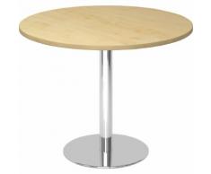 Table de réunion Ø 1000 mm hauteur 755 mm, piétement chromé