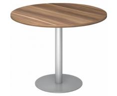 Table de réunion Ø 1000 mm hauteur 755 mm, piétement argent