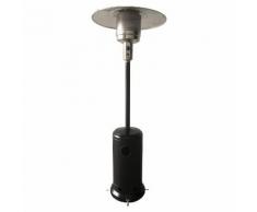 Parasol chauffant OSLO - chauffage d'extérieur gaz - acier noir