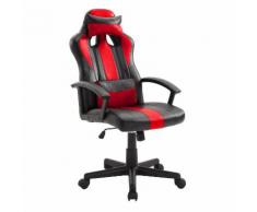 Fauteuil de bureau gamer noir et rouge CRASH