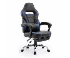 Fauteuil de bureau gamer noir et bleu LINK