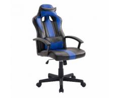 Fauteuil de bureau gamer noir et bleu CRASH