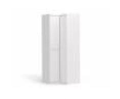 Vente-unique Armoire d'angle ALRIK - 2 portes - L.93cm - Blanc