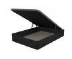DREAMEA PLAY Sommier coffre ONIRY en simili de DREAMEA Play - 160 x 200 cm - Noir mat