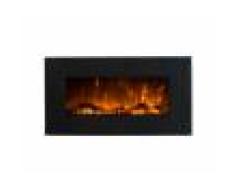 FLAMATECH Cheminée électrique CHANDELA - Murale - L84 x P14 x H45 cm - Noire