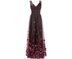 Marchesa notte Robe longue à appliques fleurs