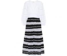Ulla Johnson Robe Midi En Coton Mélangé à Appliqués En Dentelle Charline